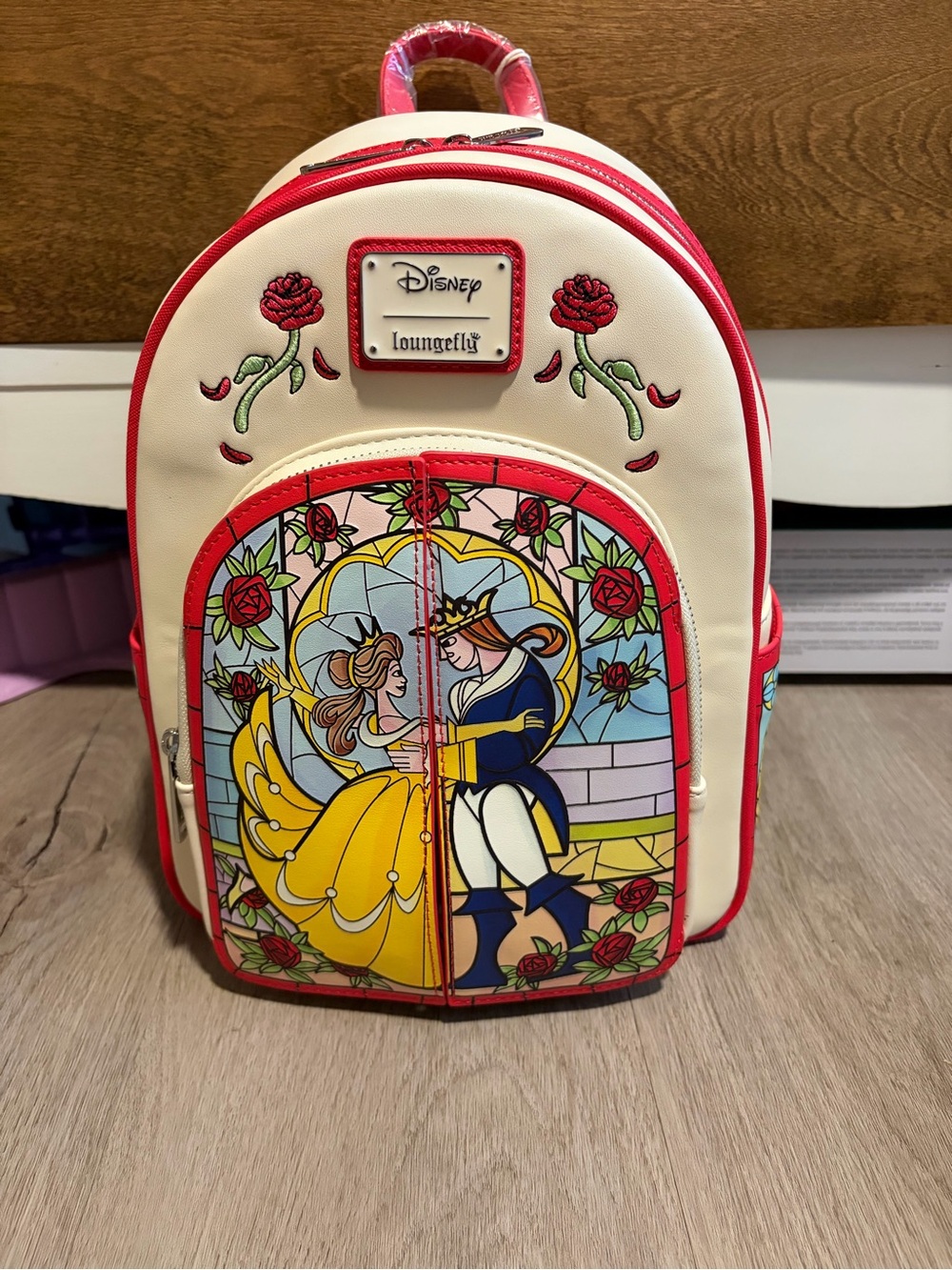 Loungefly Disney Beauty and the Beast Stained Glass Mini Backpack Belle